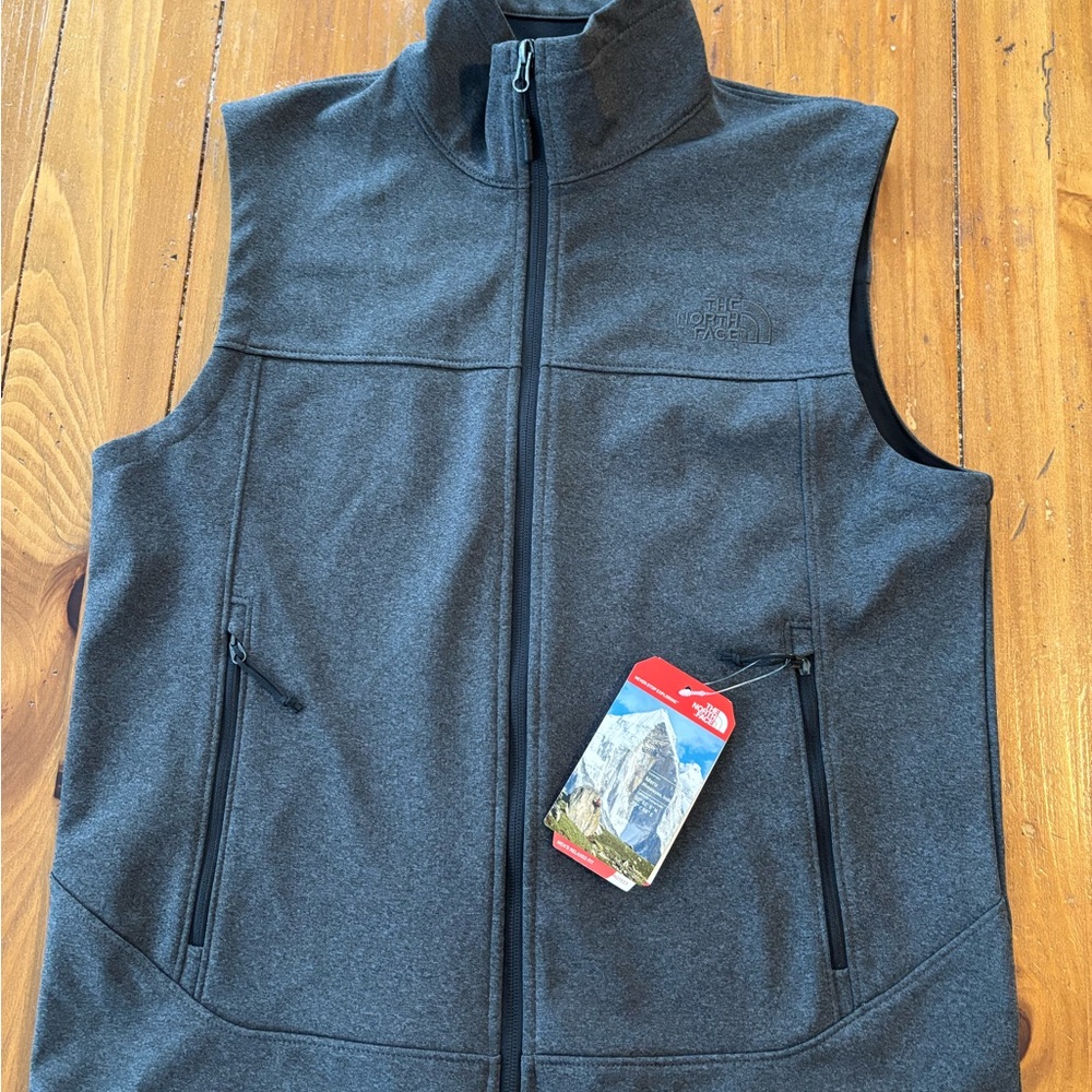 The North Face Charcoal Full-Zip Vest